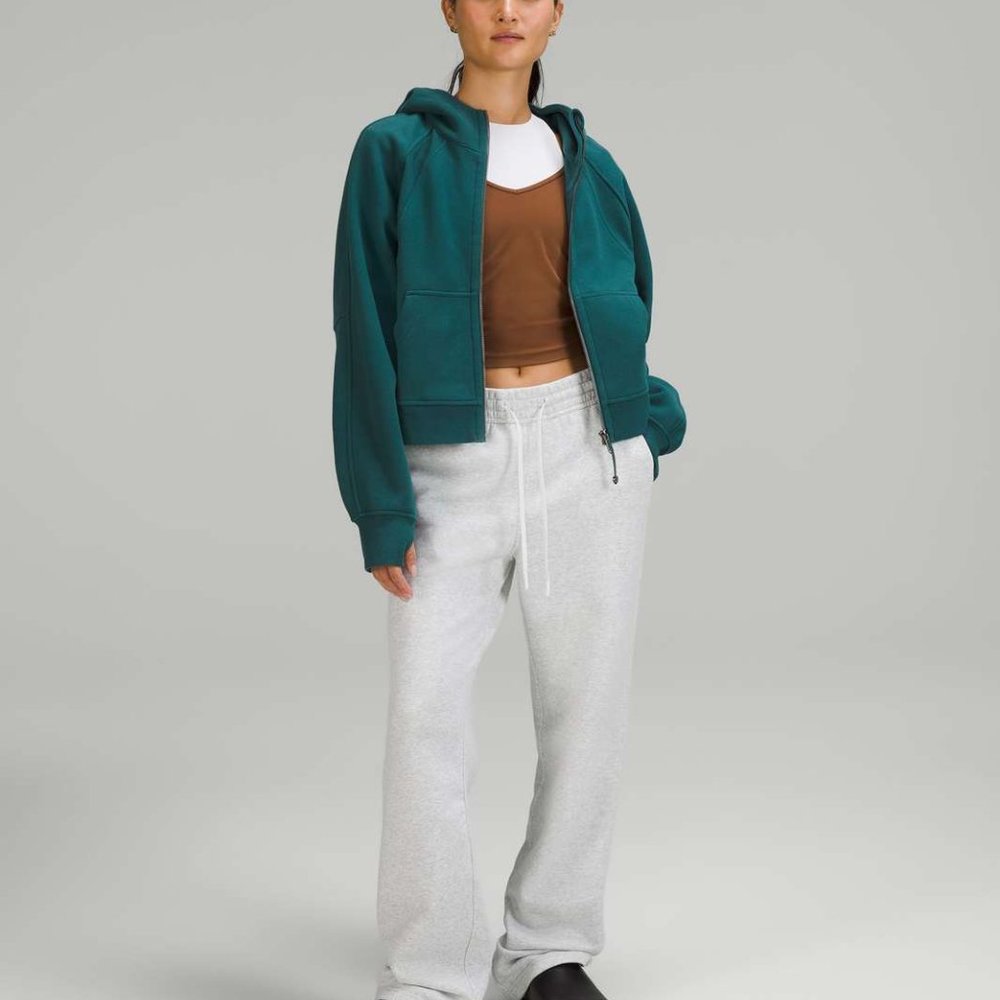 NWT Lululemon Scuba Oversized Full Zip Hoodie, Sz XS/S, Green Jasper - Picture 3 of 9